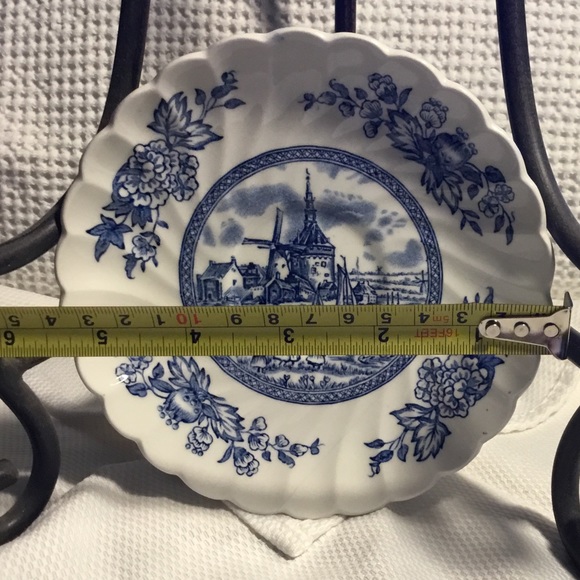 Vintage~English Country Toile Holland~Tulip Time~6 1/4” Plate - Picture 4 of 6